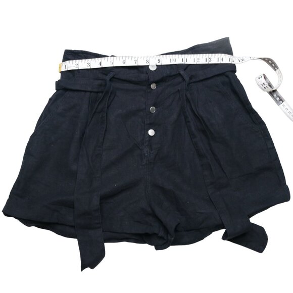 Zara Women's Shorts with Belt in Dark Navy/Black, size Small - Picture 4 of 8